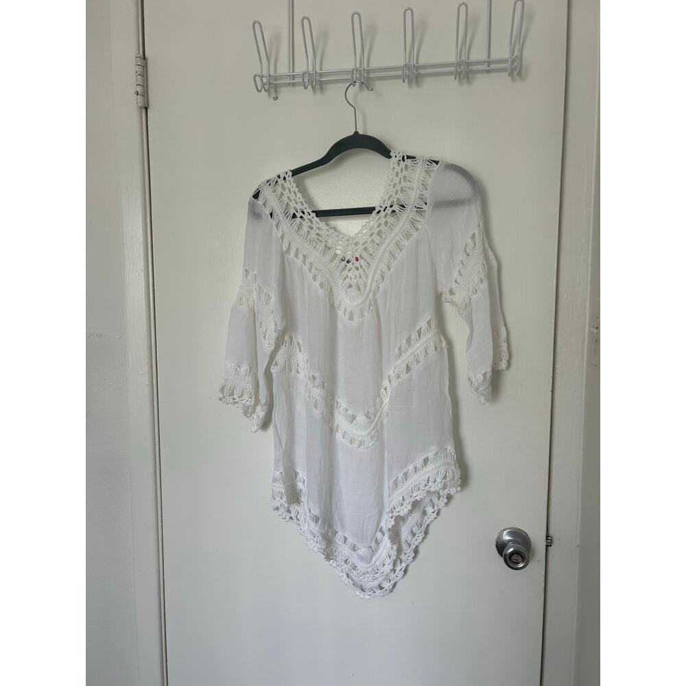 Crochet sheet flowy tunic top